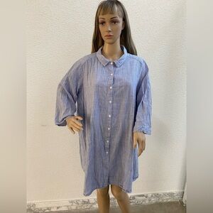 PINSTRIPE COTTON DRESS Size XL